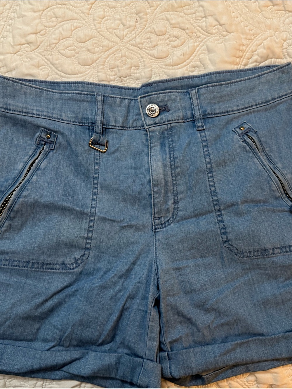 White House Black Market Light Blue Denim look Shorts